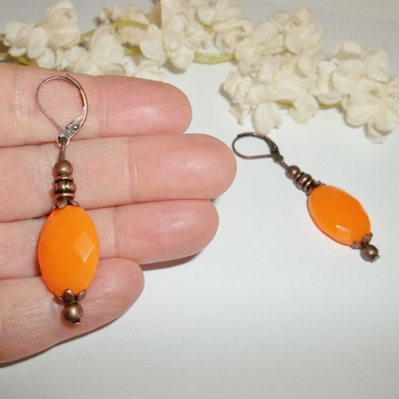 Bright Orange and Boho Rustic Earring Set NWT 6261 - Picture 6 of 10